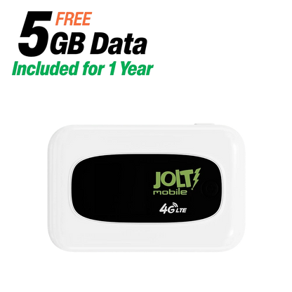 Jolt Mobile 4G LTE portable WiFi hotspot with
pre-installed SIM