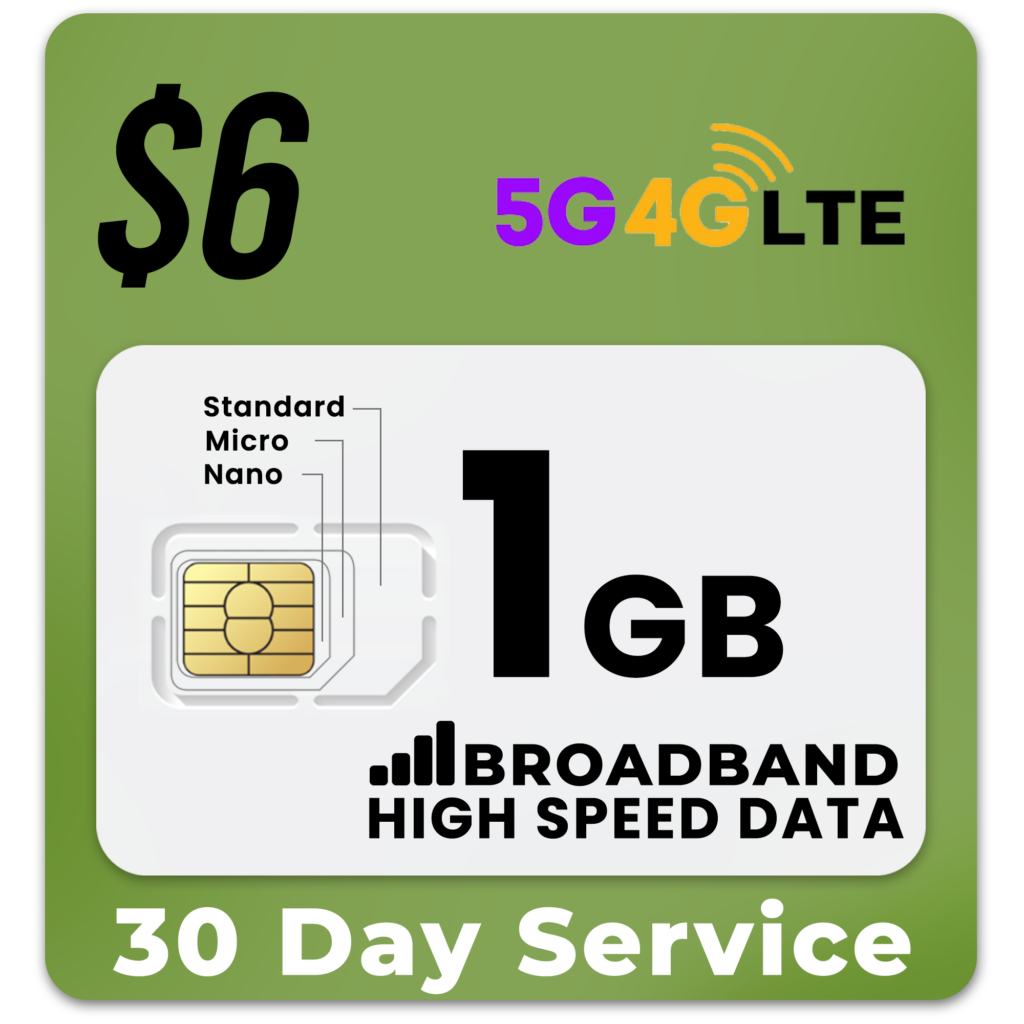 jolt 1gb data only broadband sim card 4g 5g lte 30 day